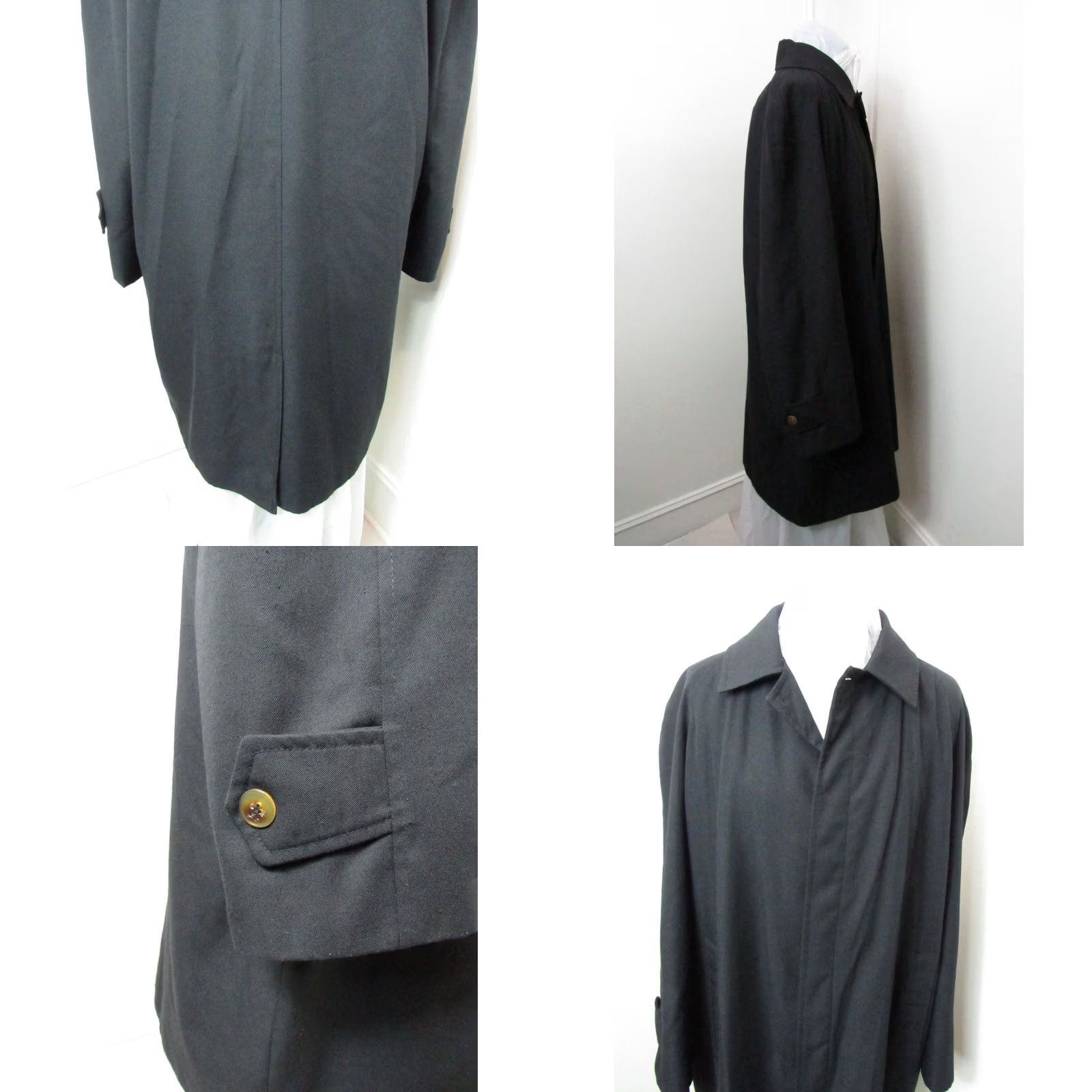 Vintage VINTAGE Daniele Poole Jacket Black Size M Mens 90s London Overcoat Long Coat Regular Pattern Solid Standing Collar Size US M / EU 48-50 / 2 - 10 Thumbnail