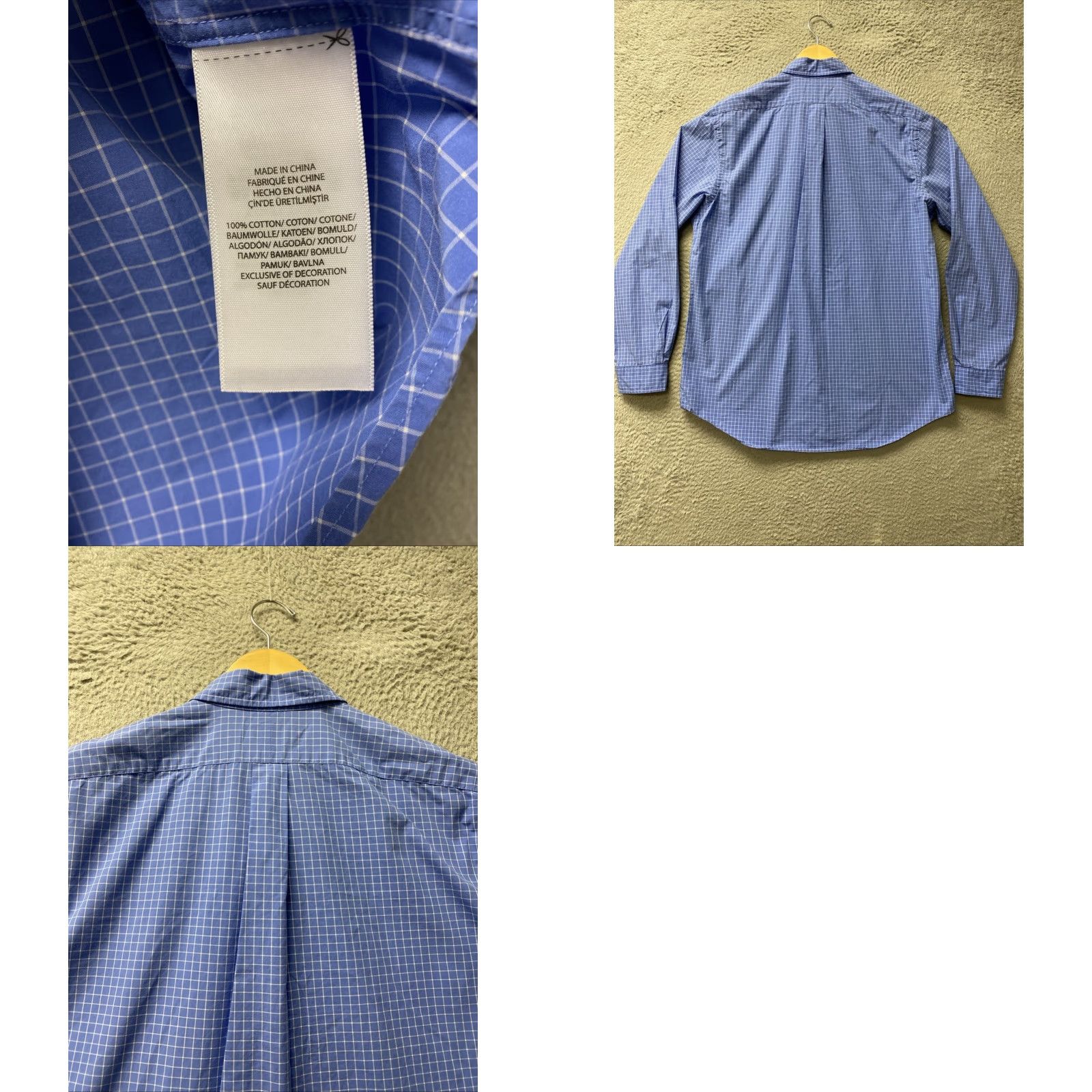 Ralph Lauren RALPH LAUREN Button-Down Shirt Mens L Blue Check Classic Long Sleeve Size US L / EU 52-54 / 3 - 8 Thumbnail
