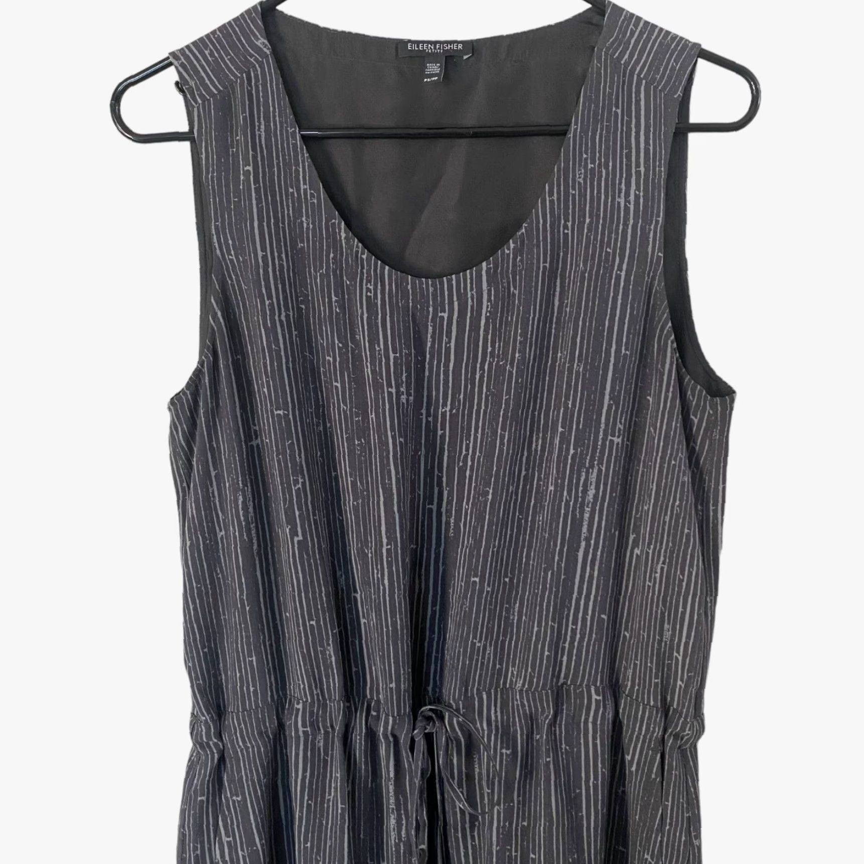 Eileen Fisher VINTAGE Eileen Fisher Sleeveless Silk Dress Women Petite Small Gray Short Tank Dress Casual Party Size S / US 4 / IT 40 - 6 Thumbnail