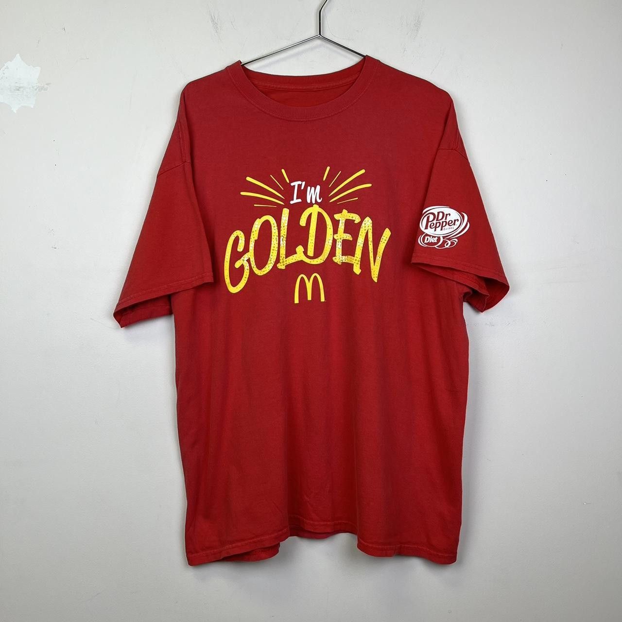 Designer Vintage McDonald's I'm Golden T-Shirt with Dr Pepper Logo Size US L / EU 52-54 / 3 - 1 Thumbnail