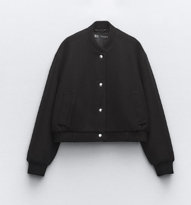 Zara Zara Soft Bomber Jacket Black Size XXL / US 16-18 / IT 52-54 - 1 Thumbnail