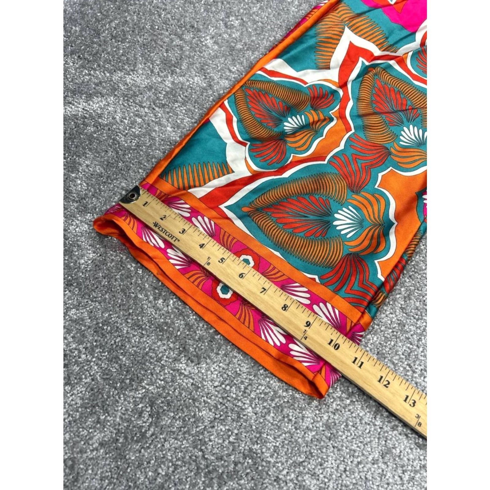Zara Zara Pants Womens Medium Pink Orange Multi Satin Culottes Pull On Size 32" / US 10 / IT 46 - 5 Thumbnail