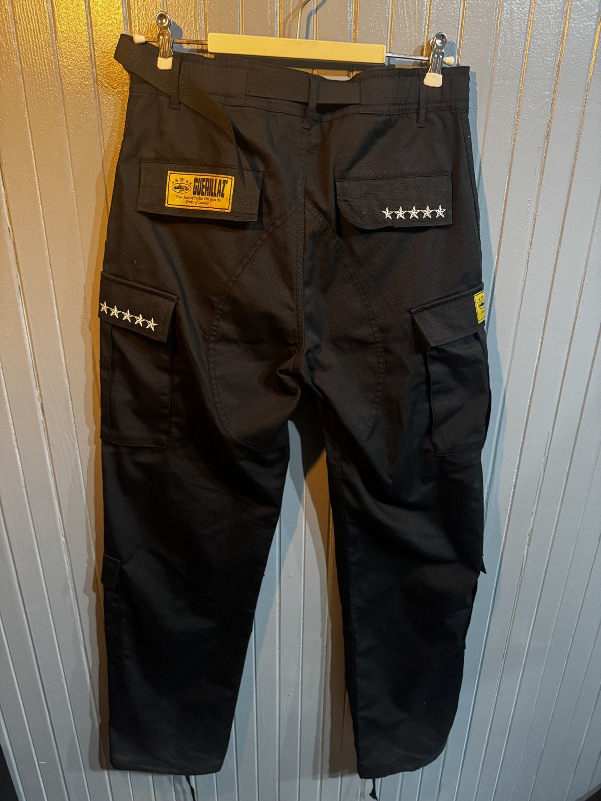 Corteiz Corteiz 5 year anniversary RTW Black Cargo Pants Size US 32 / EU 48 - 11 Thumbnail