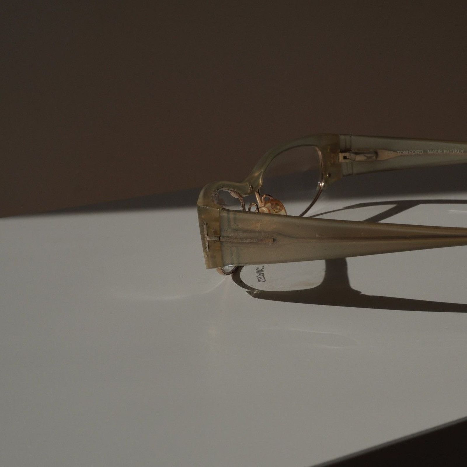 Tom Ford Tom ford 5076 467 gold logo beige eyewear glasses Size ONE SIZE - 6 Thumbnail