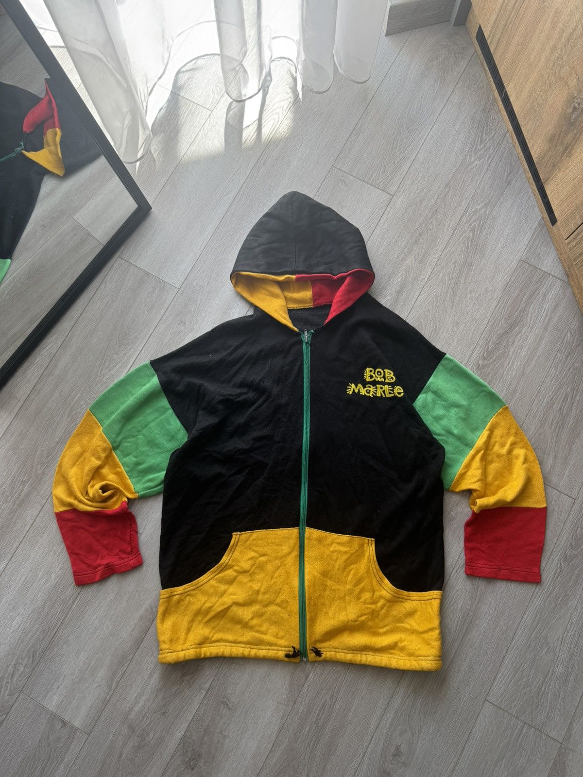 Bob Marley CRAZY Vintage Bob Marley Regge Big Face Knitted Zip Hoodie Size US M / EU 48-50 / 2 - 3 Thumbnail
