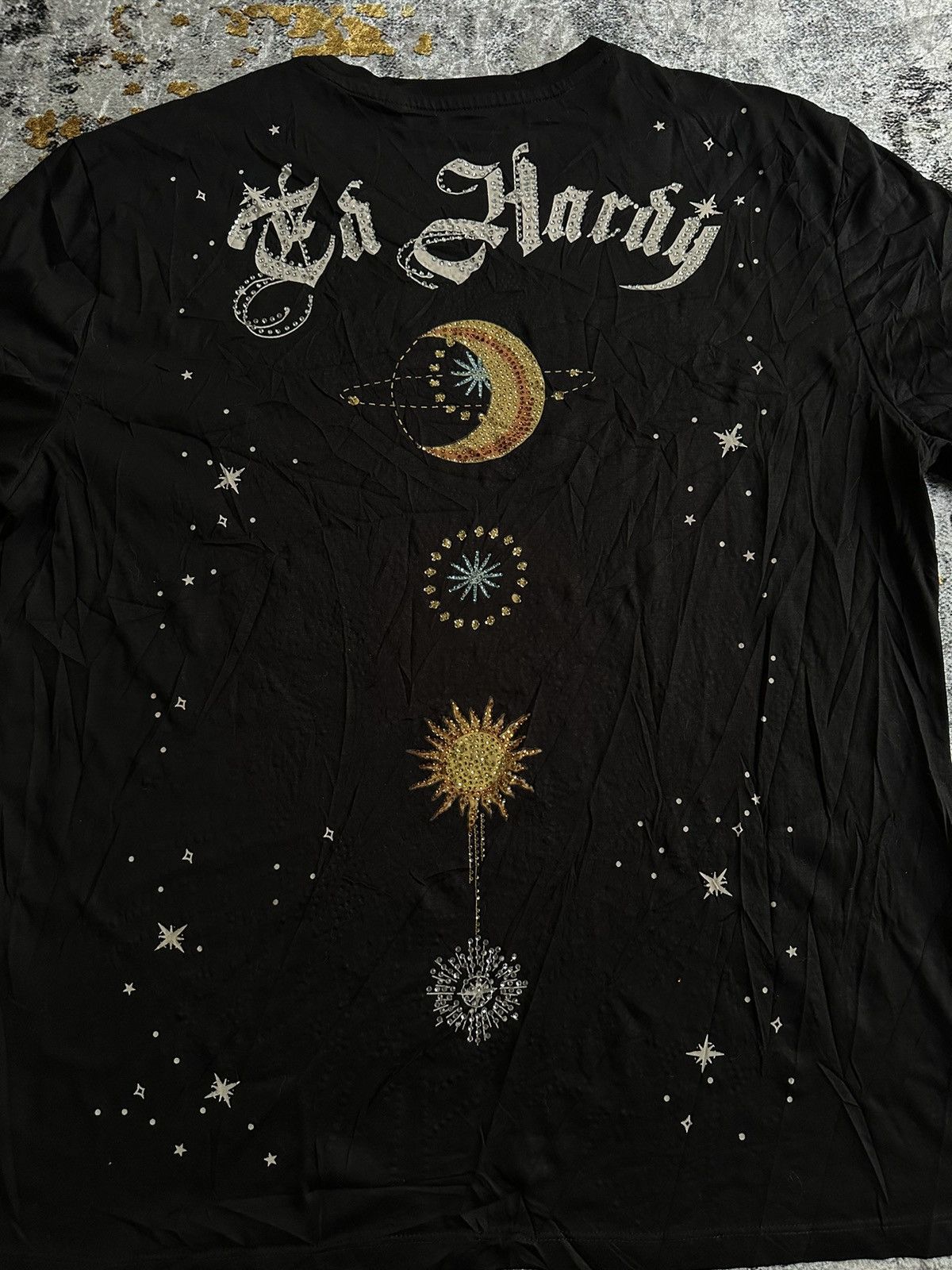 Japanese Brand ED HARDY MYTHOLOGIE CRAZY GLITTER LGB STYLE Size US L / EU 52-54 / 3 - 4 Thumbnail