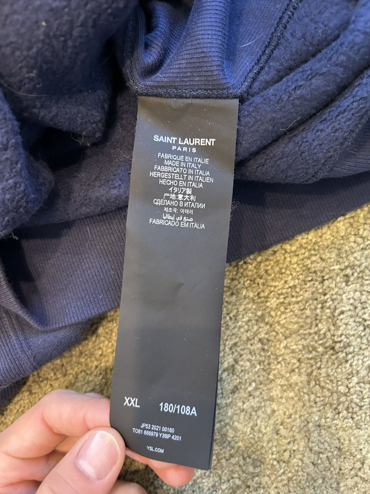 Saint Laurent Paris Saint Laurent Paris ‘YSL’ College Sweatshirt Size US XXL / EU 58 / 5 - 7 Thumbnail