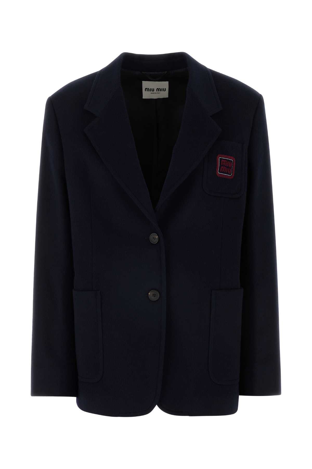 Miu Miu Midnight Blue Wool Blend Blazer Size M / US 6-8 / IT 42-44 - 1 Thumbnail
