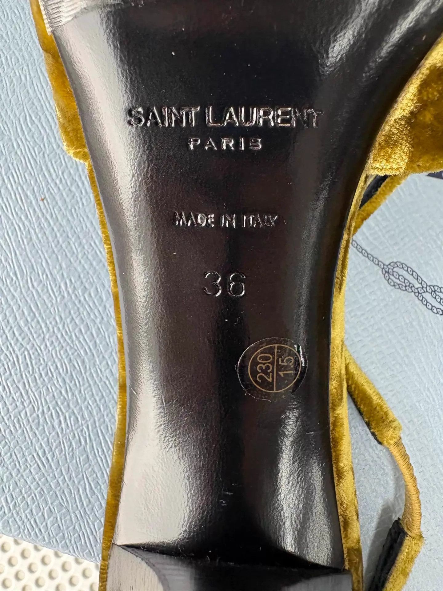 Saint Laurent Paris Saint Laurent Mustard Yellow Pointed-Toe Velvet Heels 36 Size US 5.5 / IT 35.5 - 5 Thumbnail