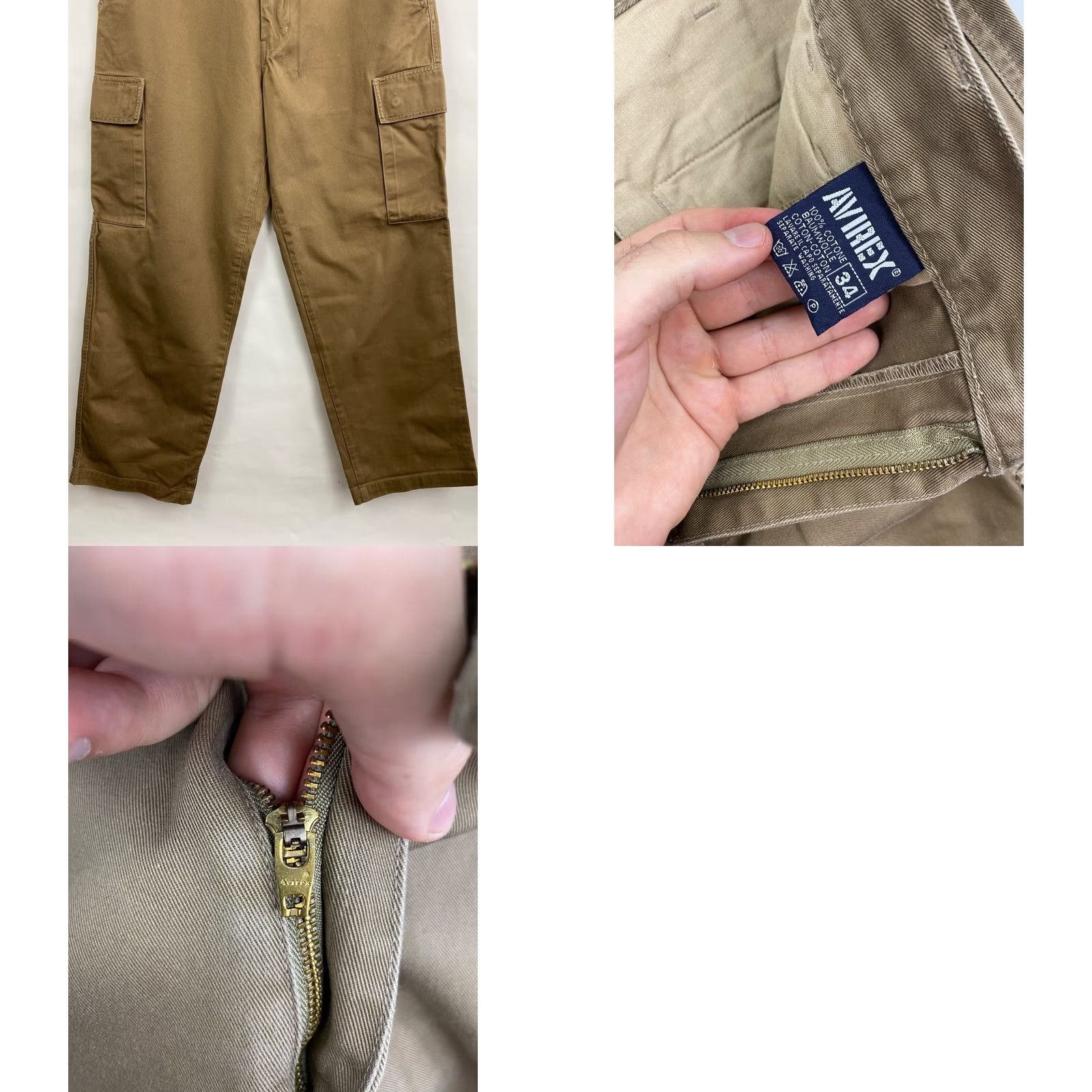 Avirex VINTAGE Avirex Cargo Pants Men 34 Brown Military Tactical Rare Y2K Brown Cargo Pants Mens 34 Vintage 90s 00s Size US 34 / EU 50 - 8 Thumbnail