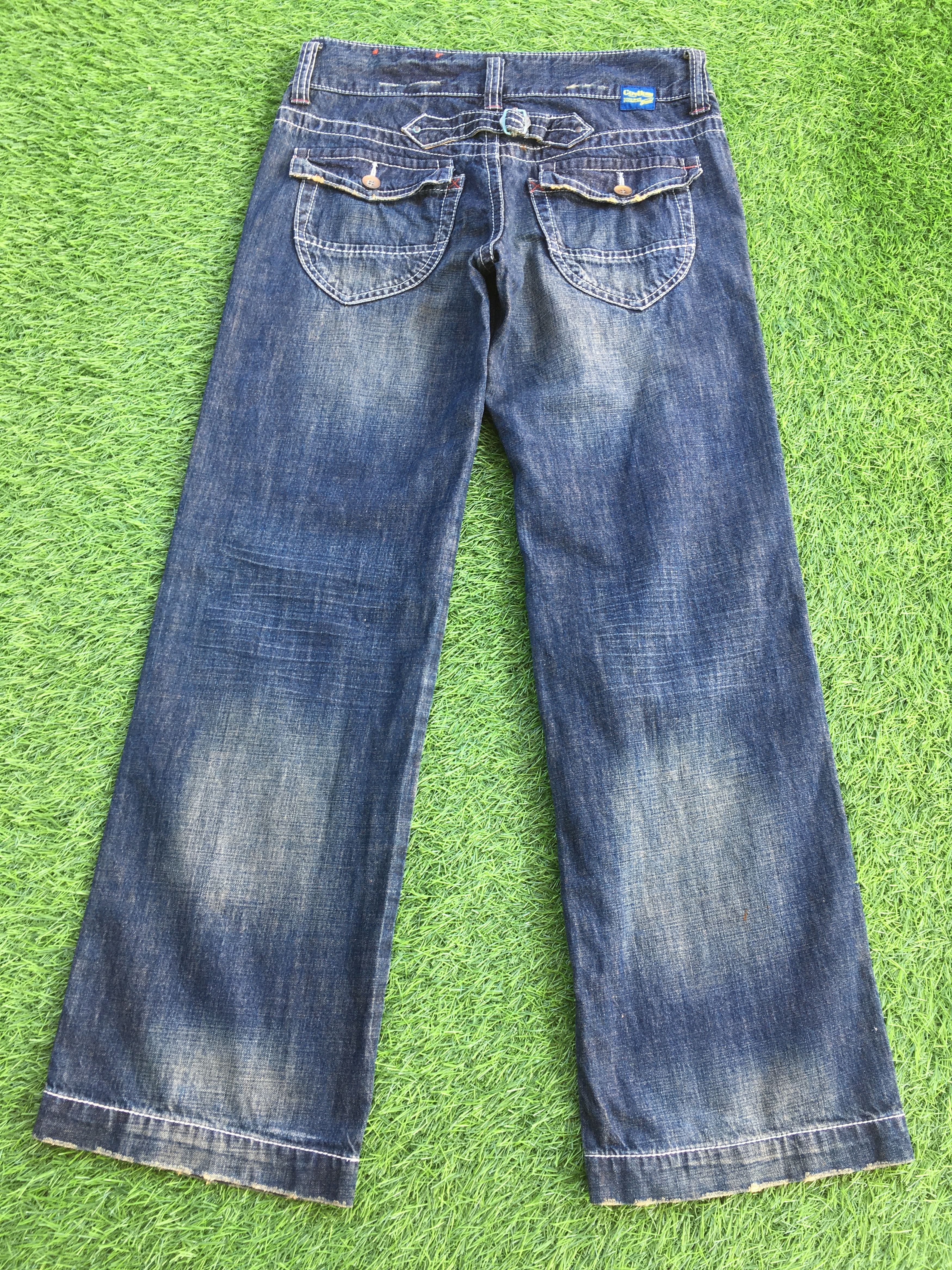 Japanese Brand WIDE LEG Low rise Carpenter Jeans D-1211 Size 27" / US 4 / IT 40 - 2 Thumbnail