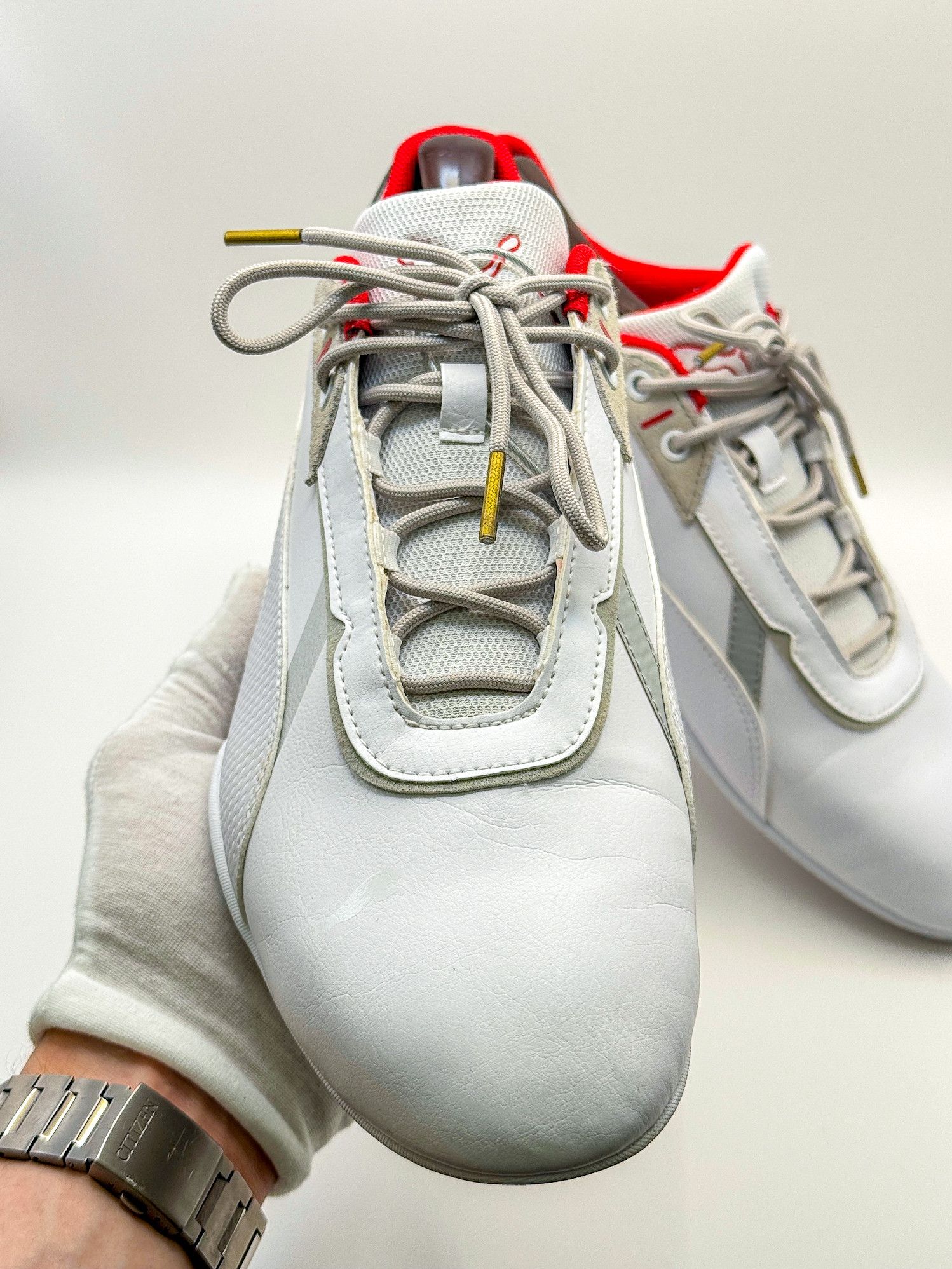 Ferrari × Puma Puma Ferrari R-Cat Machina White Red Sneakers Size US 9.5 / EU 42-43 - 3 Thumbnail
