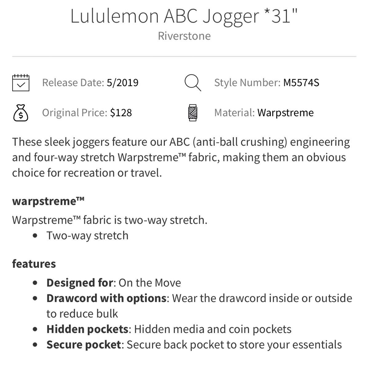 Lululemon Lululemon ABC Jogger 31" Size US 32 / EU 48 - 9 Thumbnail