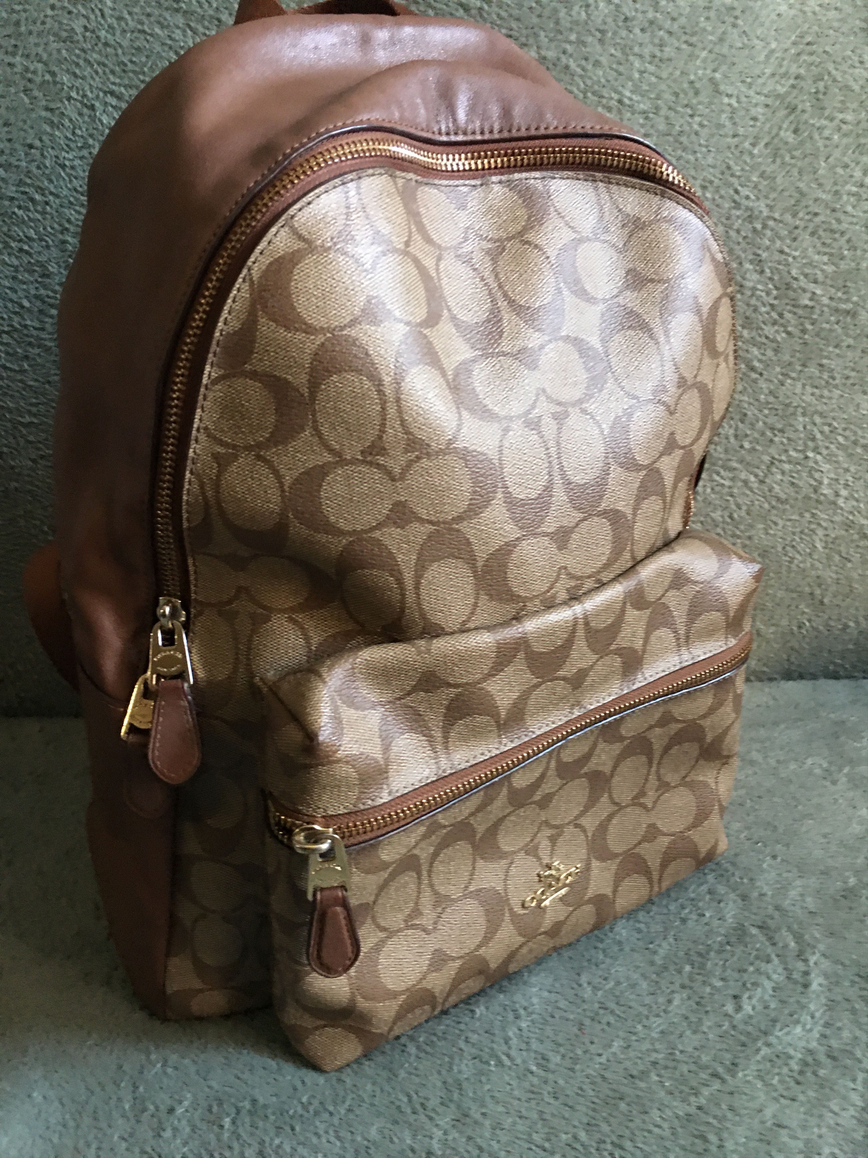 Coach Coach Charlie Signature Monogram Backpack Medium Size ONE SIZE - 6 Thumbnail