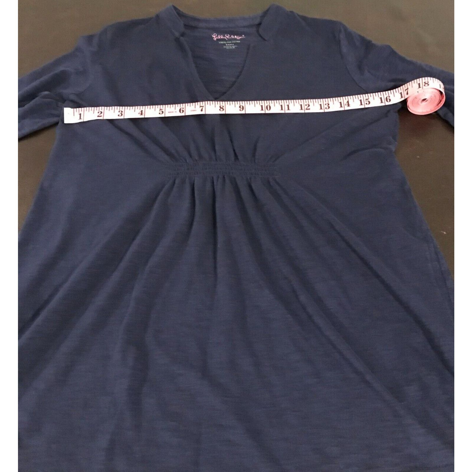 Lilly Pulitzer Lilly Pulitzer Women's 3/4 Sleeve Blue 100% Pima Cotton Top Size S / US 4 / IT 40 - 6 Thumbnail