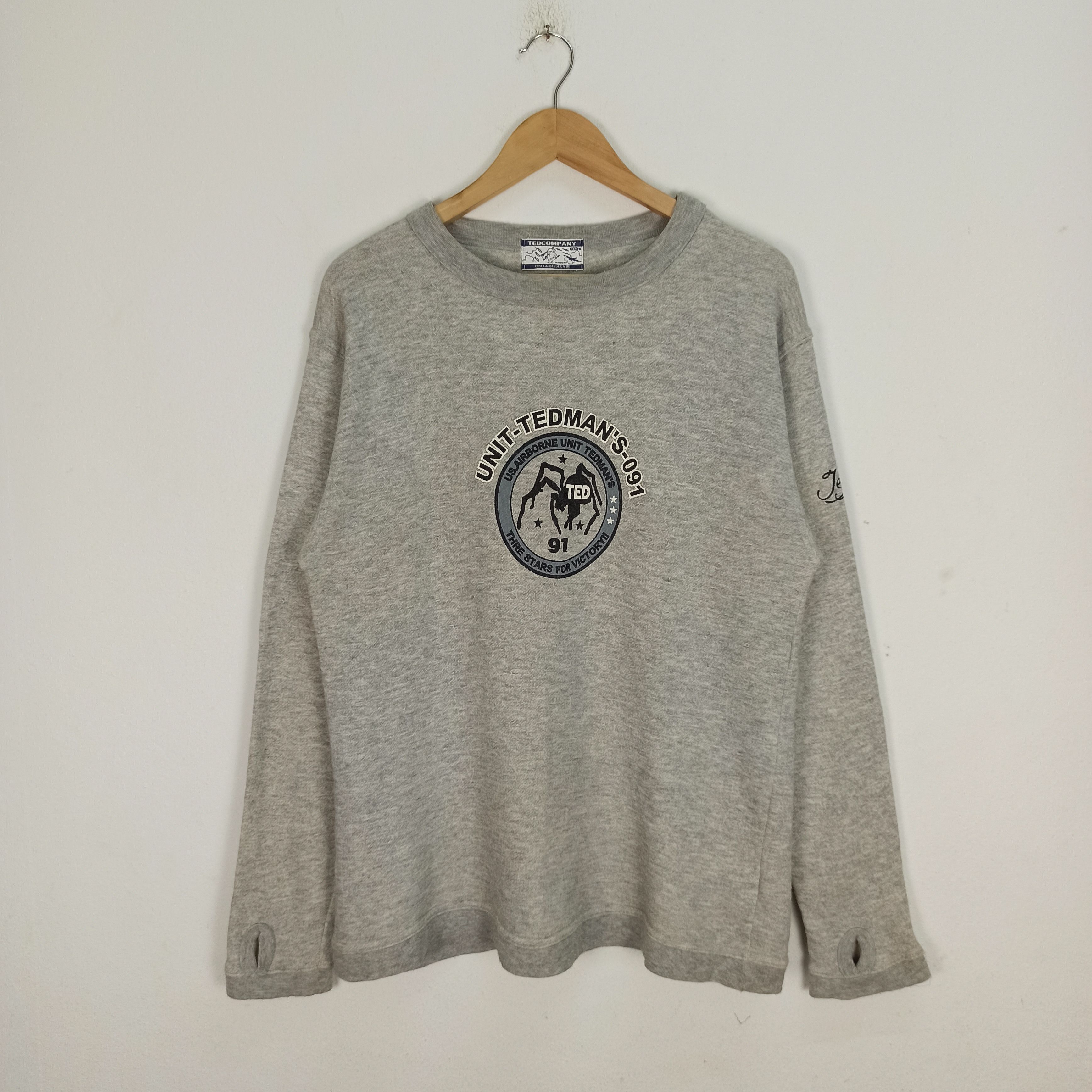 Tedman Vintage 90's Us.Airborne Unit Tedman Streetwear Sweatshirt Size US M / EU 48-50 / 2 - 1 Thumbnail