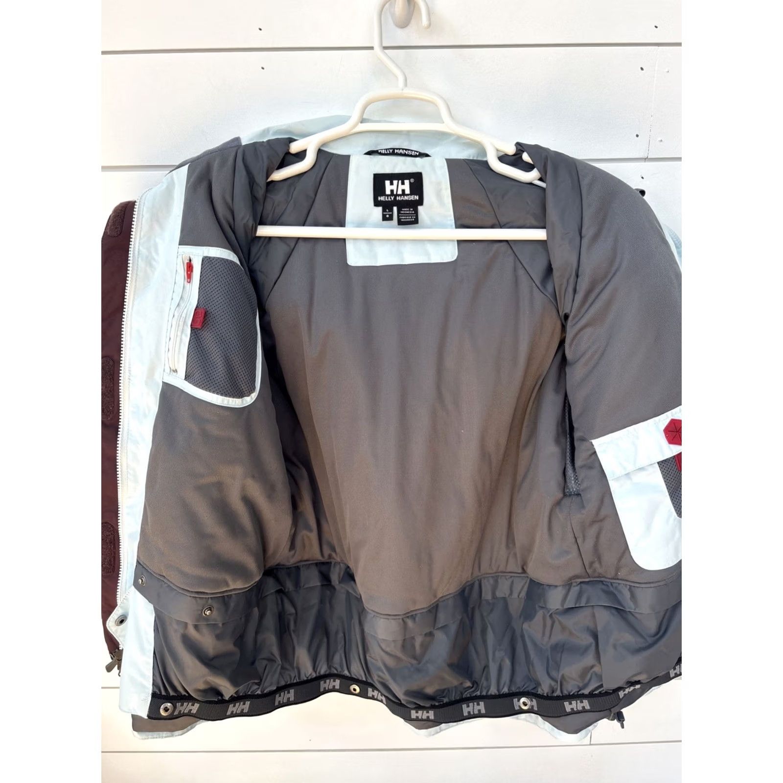 Helly Hansen VINTAGE Helly Hansen Perfect Balance Tech Ski Hooded Coat Jacket Womens Large Blue Brown Size L / US 10 / IT 46 - 5 Thumbnail