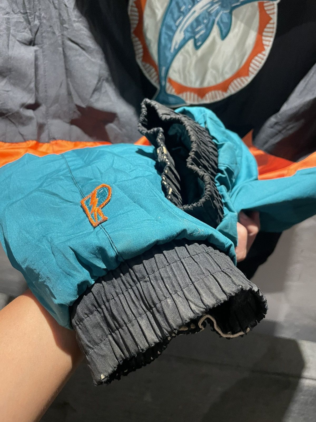 Pro Player × Vintage Vintage 90s pro player Miami Dolphins Reversible Jacket Size US S / EU 44-46 / 1 - 5 Thumbnail
