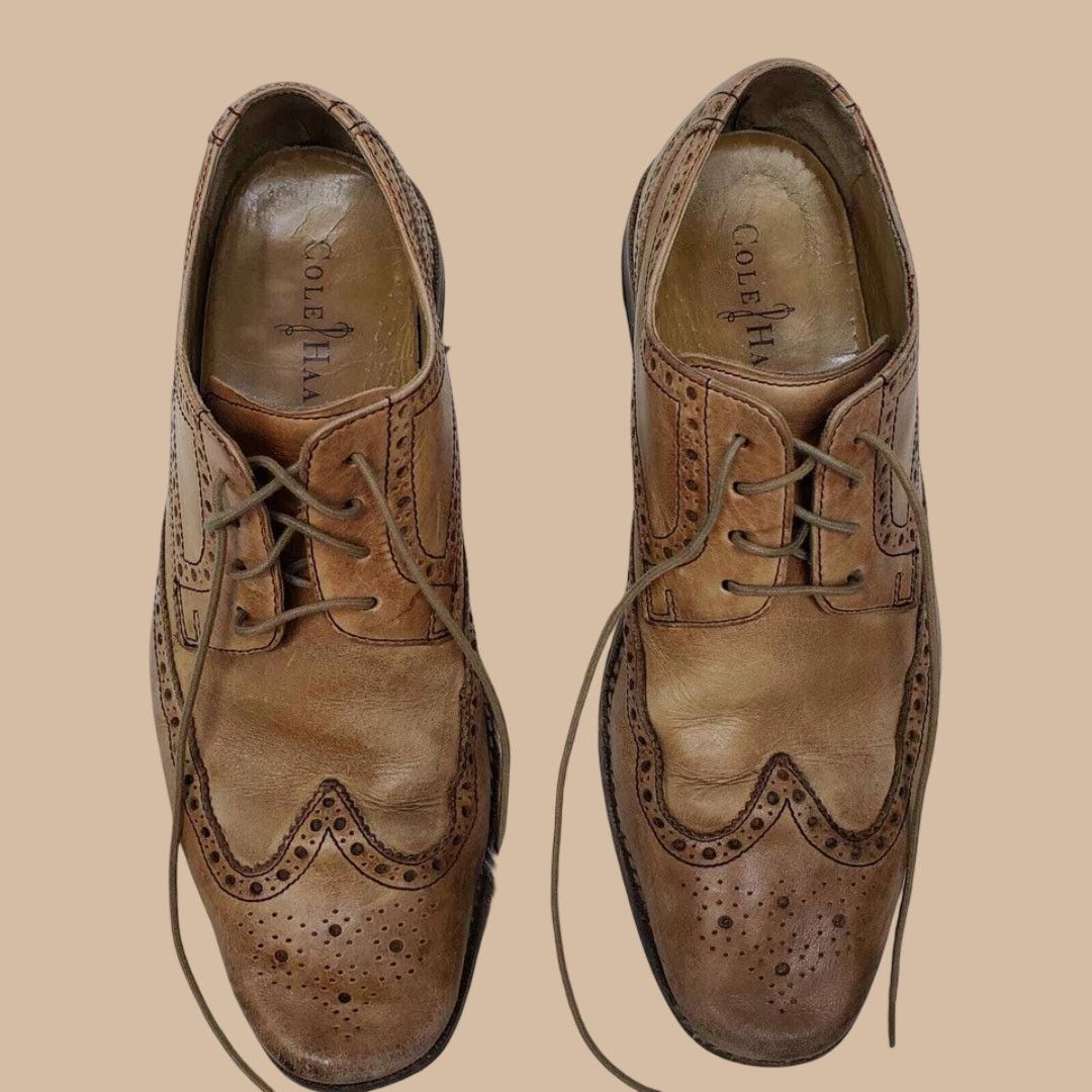 Cole Haan Cole Haan Wingtip Giraldo Derby Brogue Leather Goodyear Sole Size US 9 / EU 42 - 6 Thumbnail