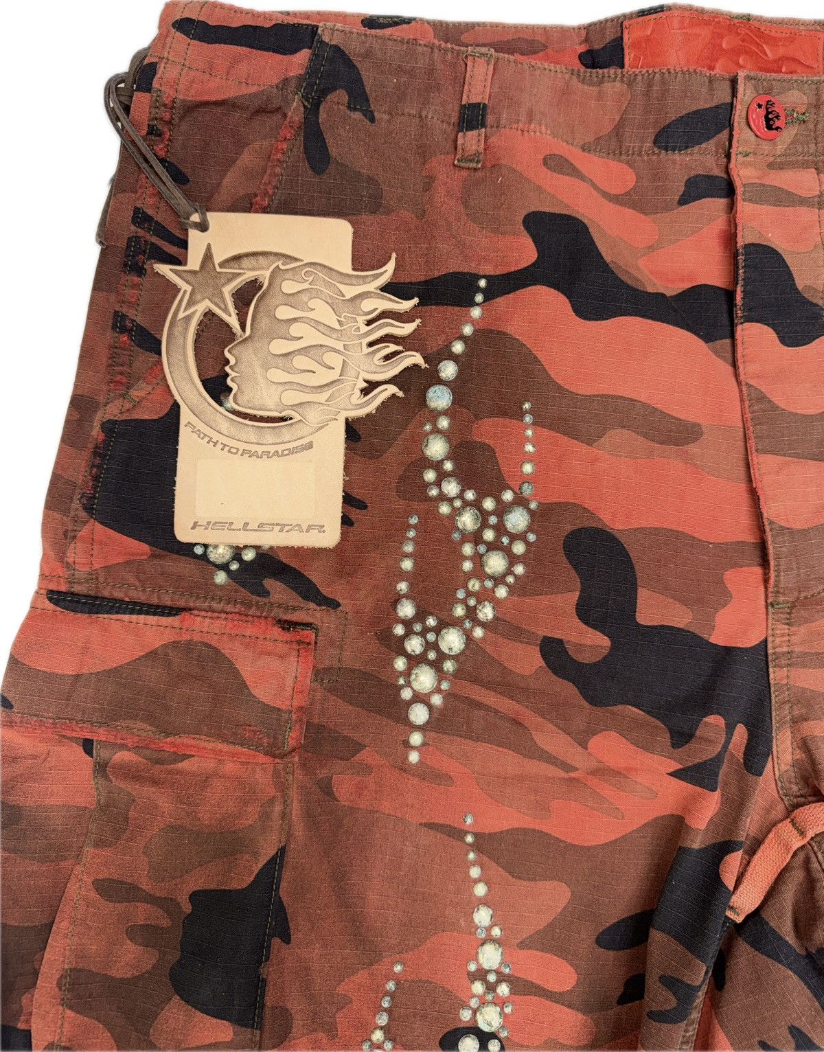 HELLSTAR Hellstar Studded Camo Cargo Shorts Size US 36 / EU 52 - 5 Thumbnail