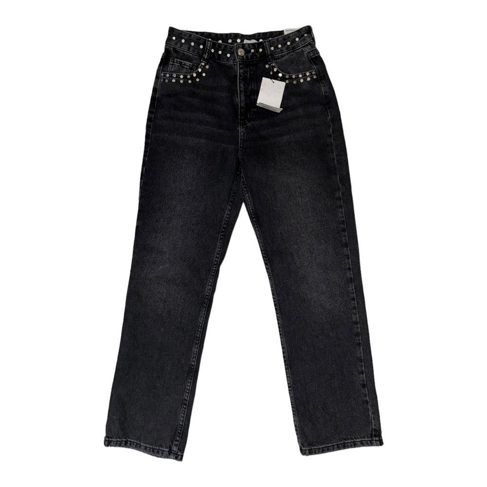Zara Zara l NWT High Rise Studded Straight Leg Jeans 4 Size 27" / US 4 / IT 40 - 8 Thumbnail