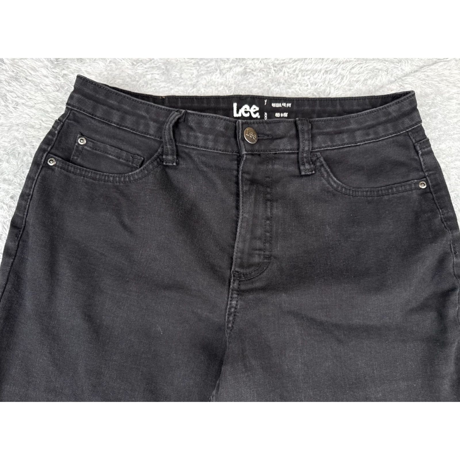 Lee Vintage Lee Women’s Jeans Bootcut Mid Rise Regular Fit 30x31 Black Denim Cotton Southwest Style Size 32" / US 10 / IT 46 - 4 Thumbnail