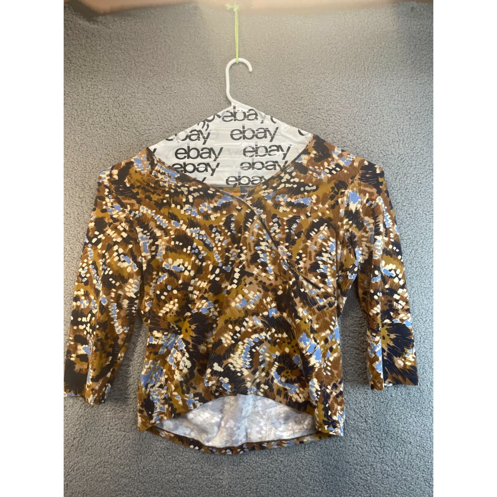 Vintage VINTAGE Ruby Rd. Blouse 3/4 Sleeve Pullover XL Brown Print Pattern Womens Size XL / US 12-14 / IT 48-50 - 2 Thumbnail