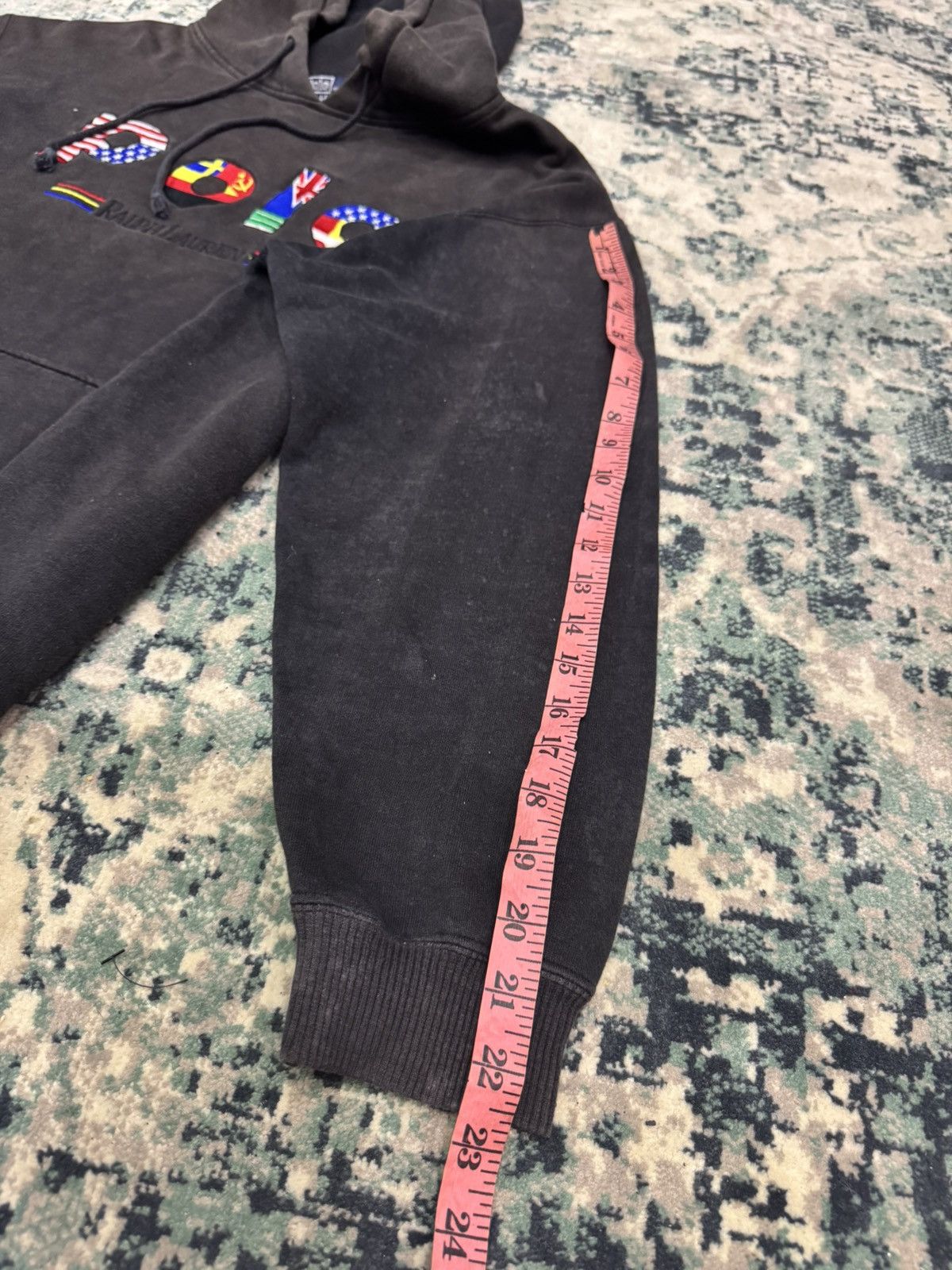 Polo Ralph Lauren × Vintage VTG 1990s POLO RALPH LAUREN MULTINATIONS FLAGS LOGO HOODIE Size US L / EU 52-54 / 3 - 4 Thumbnail