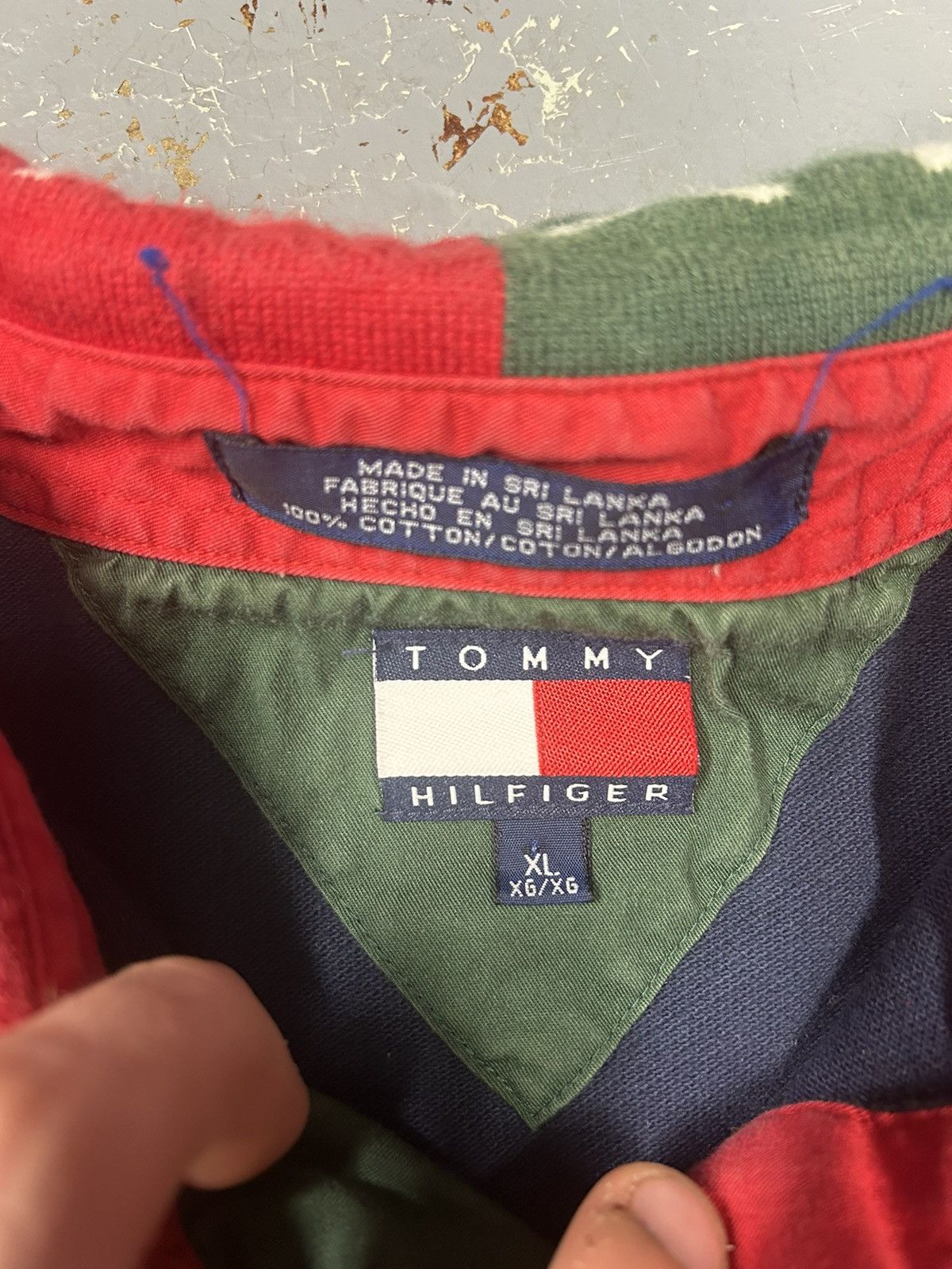 Tommy Hilfiger × Vintage Crazy Vintage 90s Tommy Hilfiger Sailing Navy Polo Tee Shirt Size US XL / EU 56 / 4 - 3 Thumbnail