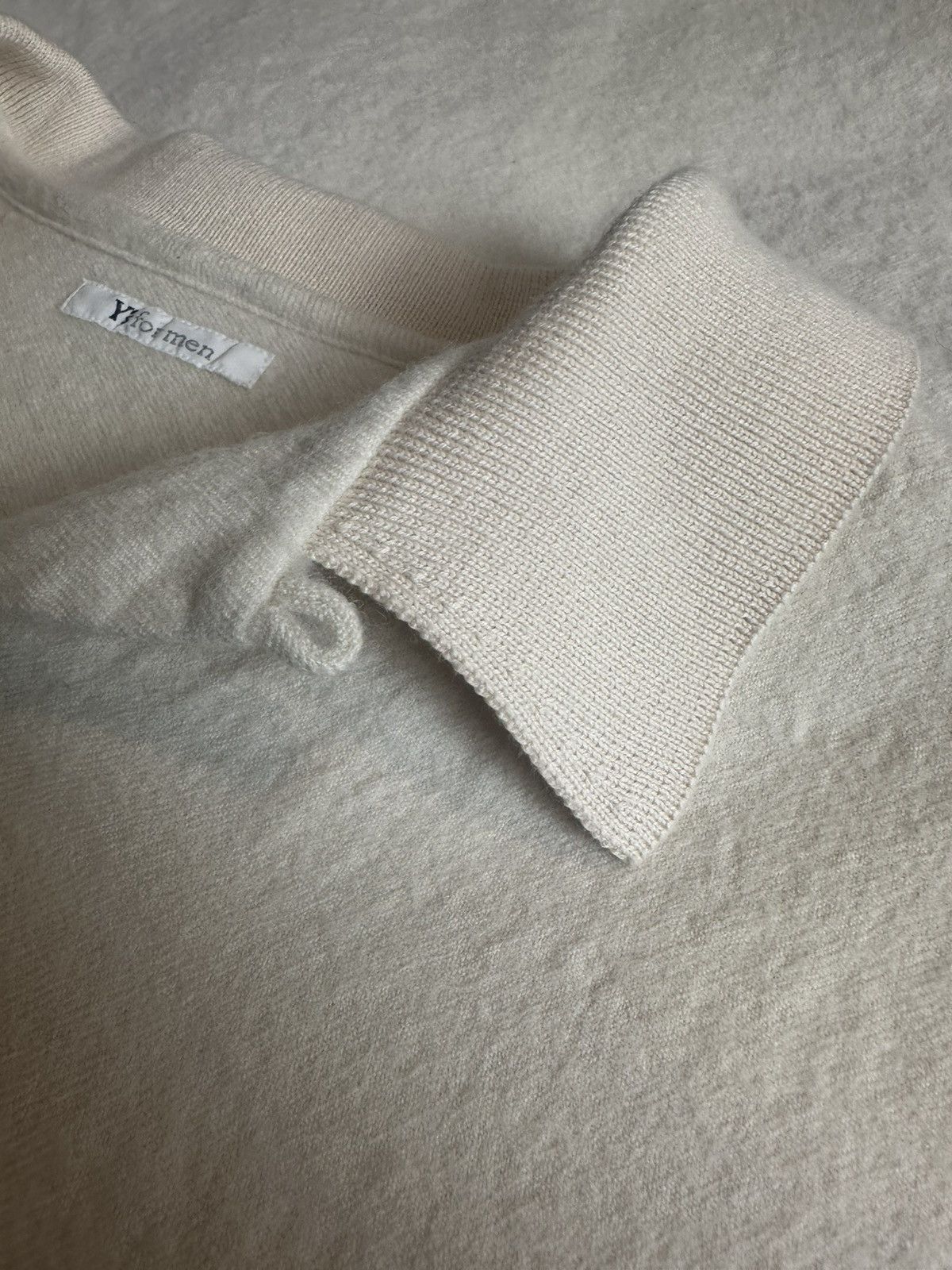 Yohji Yamamoto Heavy Textured Wool Knitted Collar Shirt Size US L / EU 52-54 / 3 - 6 Thumbnail