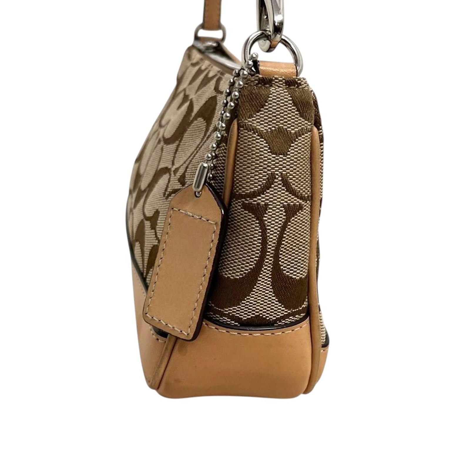 Coach Coach - Brown Signature Canvas and Leather Shoulder Bag Size ONE SIZE - 4 Thumbnail