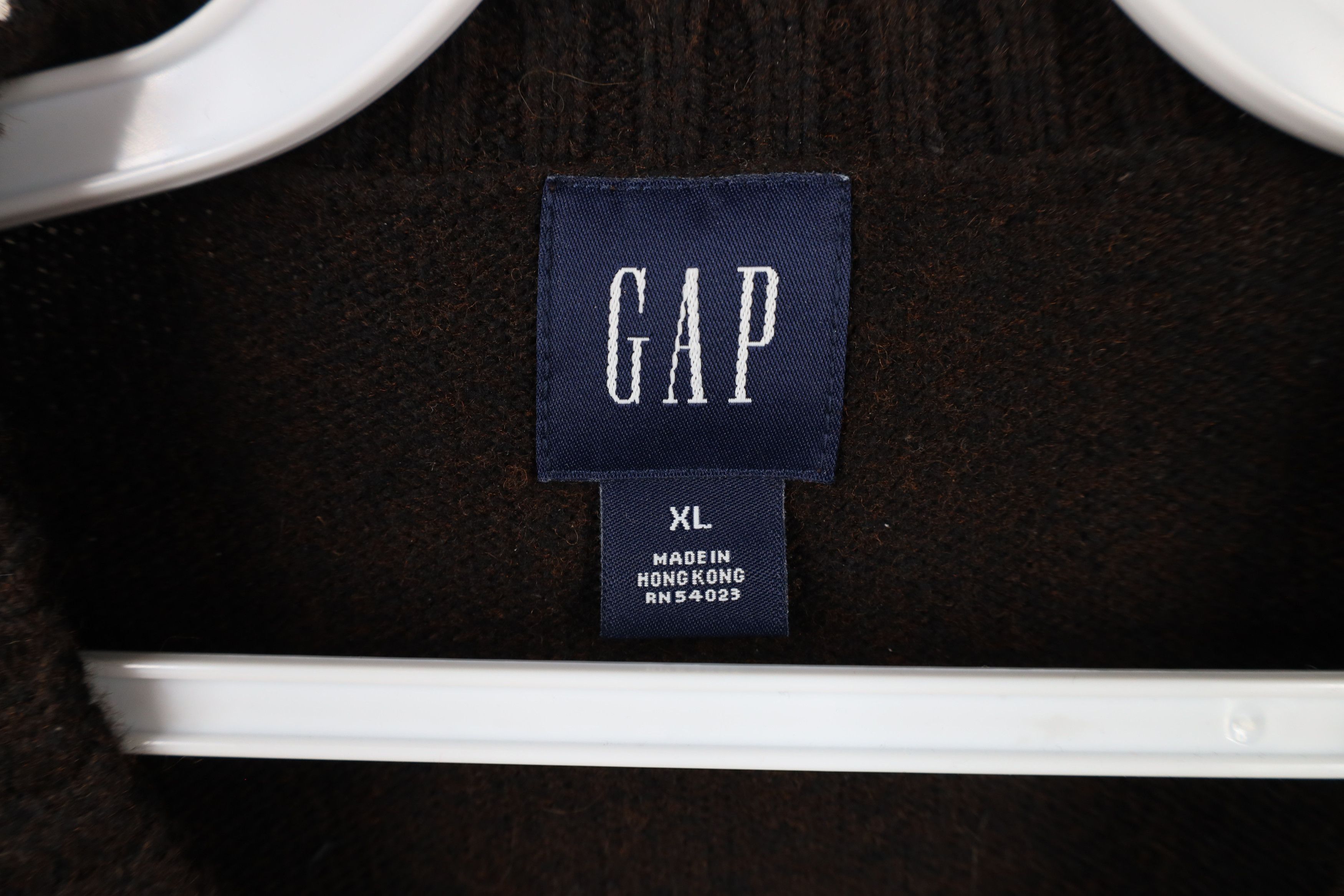 Gap × Vintage Vintage Y2K Gap Elbow Patch Knit Crewneck Sweater Brown Size US XL / EU 56 / 4 - 5 Thumbnail