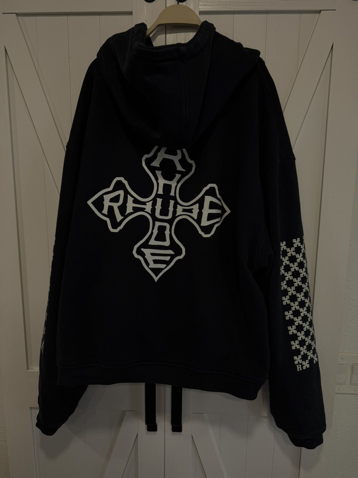 Rhude RHUDE CROSS ZIPPER HOODIE Size US XL / EU 56 / 4 - 2 Thumbnail