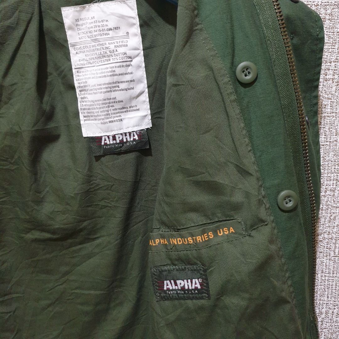 Alpha Industries ALPHA INDUSTRIES Coat Cold Weather Field RN35569 Size US XS / EU 42 / 0 - 3 Thumbnail