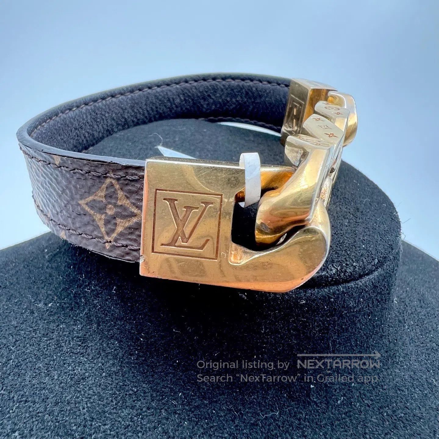 Louis Vuitton Louis Vuitton Pigskin Presbyopia Cuban Bracelet Size ONE SIZE - 3 Thumbnail