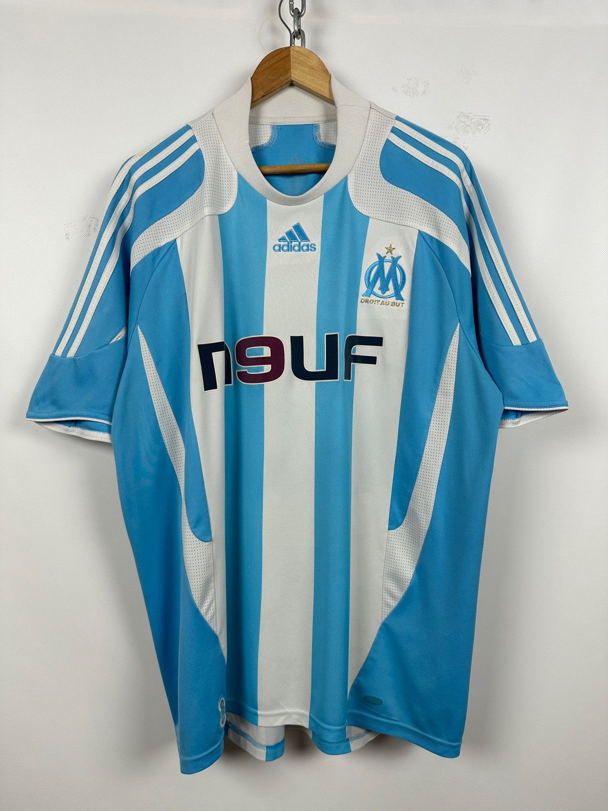 Adidas 2007/08 Adidas Olimpique Marseille Vintage Soccer Jersey Size US XL / EU 56 / 4 - 1 Thumbnail