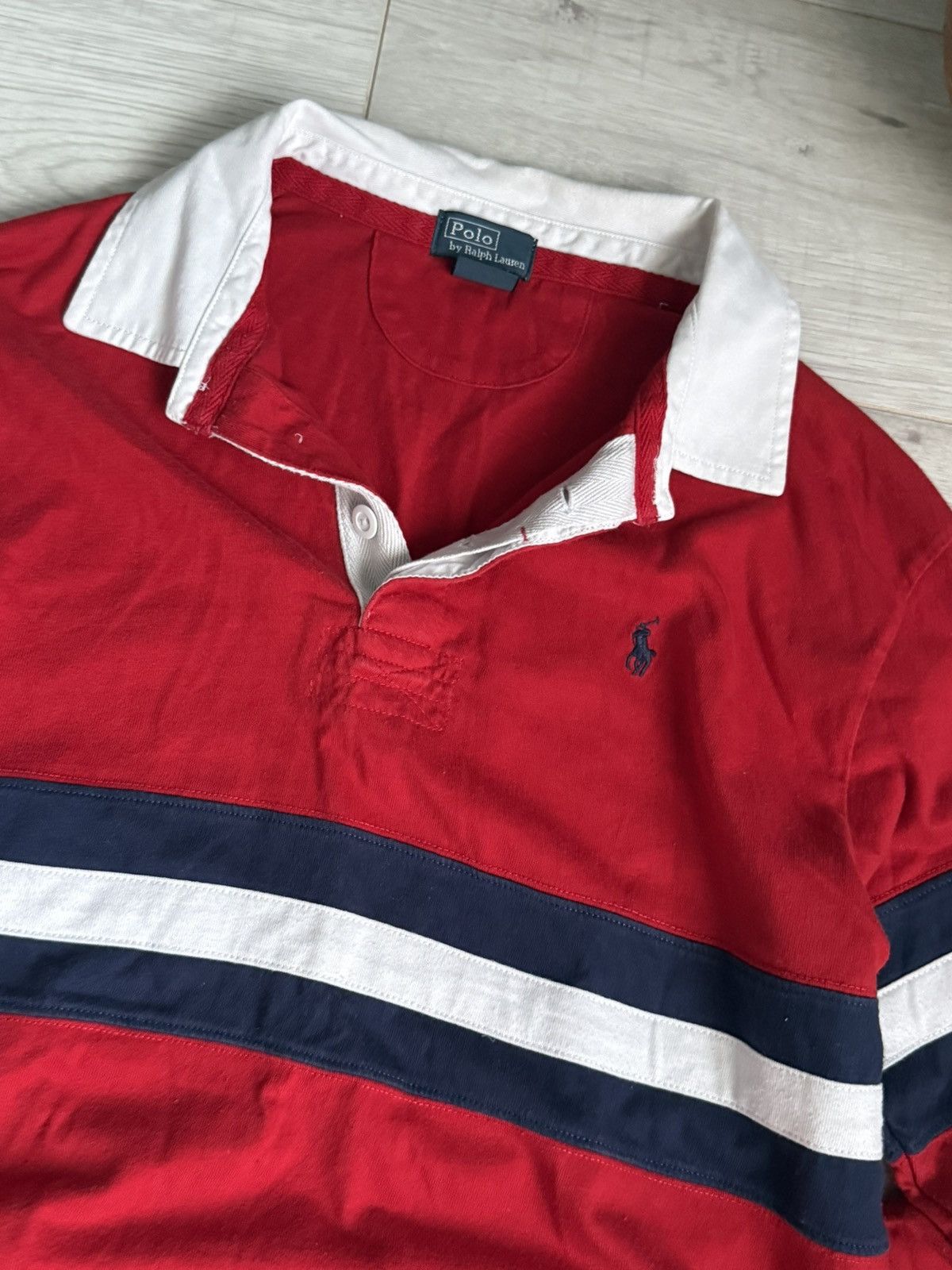 Polo Ralph Lauren Vintage Polo Ralph Lauren striped rugby shirt Size US M / EU 48-50 / 2 - 3 Thumbnail