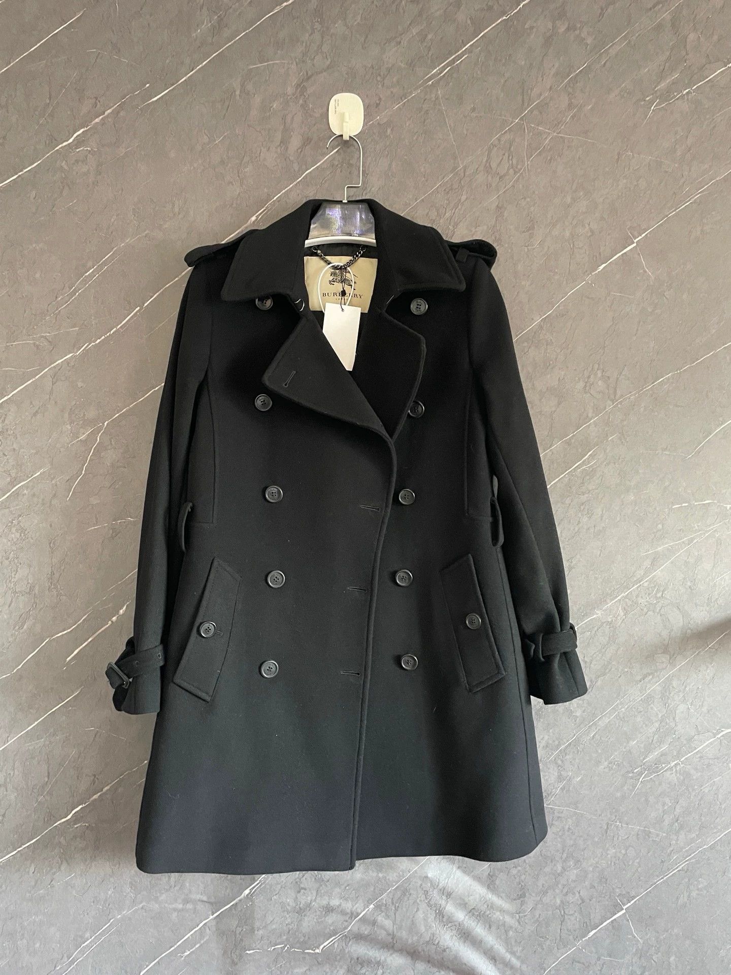 Burberry Burberry Black Wool Coat UK8 Size US M / EU 48-50 / 2 - 1 Thumbnail