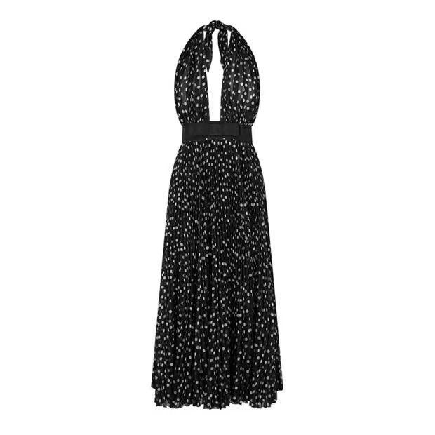 Dolce & Gabbana o1g2r1mq1024 Polka Dot Plunge Dresses in Black & White Size M / US 6-8 / IT 42-44 - 1 Thumbnail