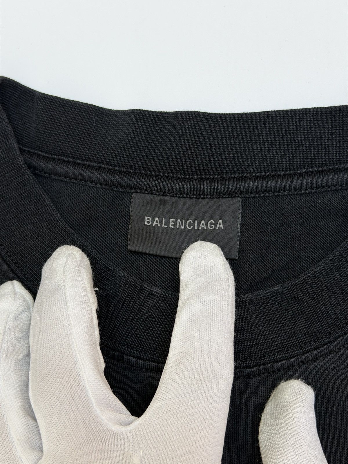 Balenciaga Balenciaga Rhinestone Logo Back Tee Shirt Size US XS / EU 42 / 0 - 5 Thumbnail