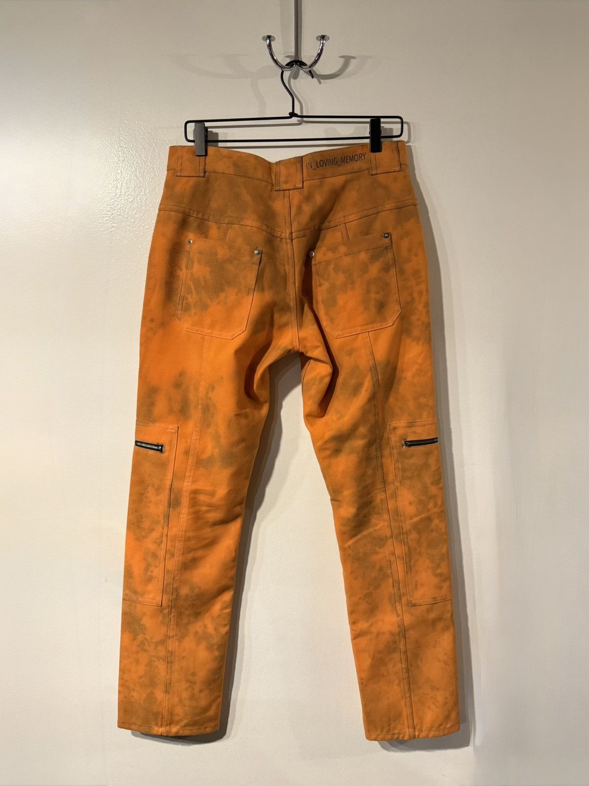Other In Loving Memory Acid Orange Pants Size US 30 / EU 46 - 3 Thumbnail
