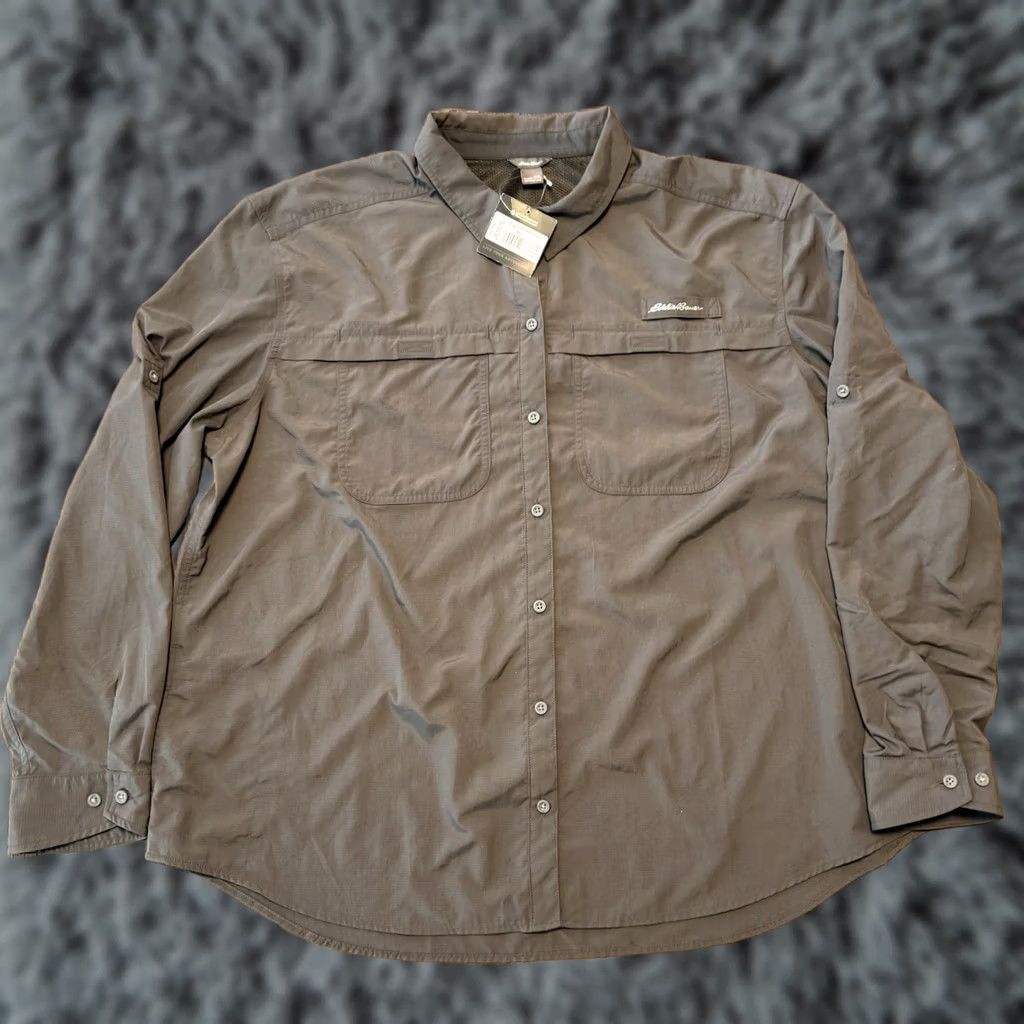 Eddie Bauer Eddie Bauer Adventurer Pro Field Shirt Gray 2XL Womens Button-Up Long Sleeve Moisture Wicking Lightweight Classic Outdoor Size XXL / US 16-18 / IT 52-54 - 1 Thumbnail