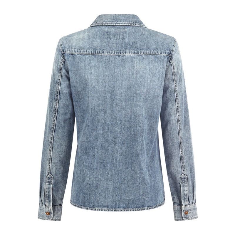 AG Adriano Goldschmied NWT Daily Blue Adriano Goldschmied Birdie Jean Shirt Sz. S Size S / US 4 / IT 40 - 4 Thumbnail
