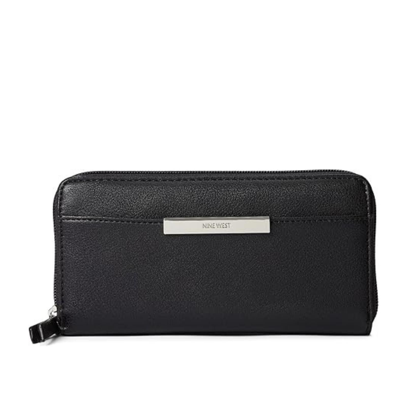 Nine West Nine West Verna Zip-Around Wallet – Black Size ONE SIZE - 1 Thumbnail