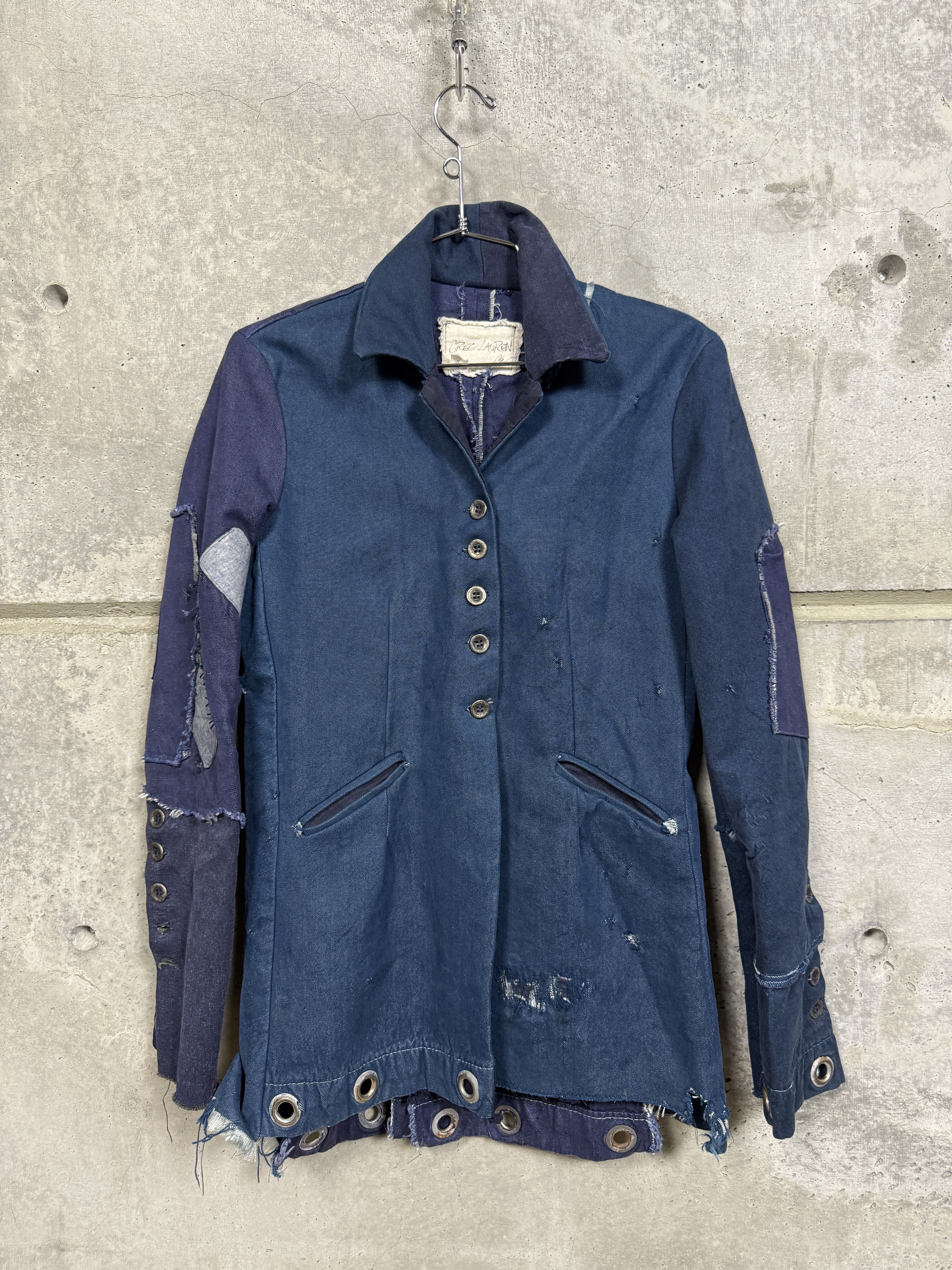 Greg Lauren Greg Lauren 2014 Hand Dyed Vintage Canvas Blazer Size L / US 10 / IT 46 - 1 Thumbnail