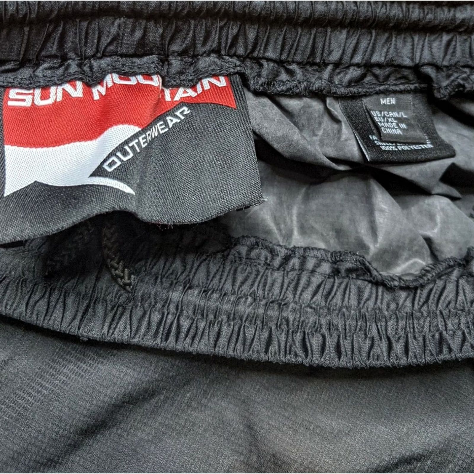 Vintage Sun Mountain Black Waterproof Golf Hiking Camp Packable Rain Pants Mens Large XL Size US 33 - 6 Thumbnail
