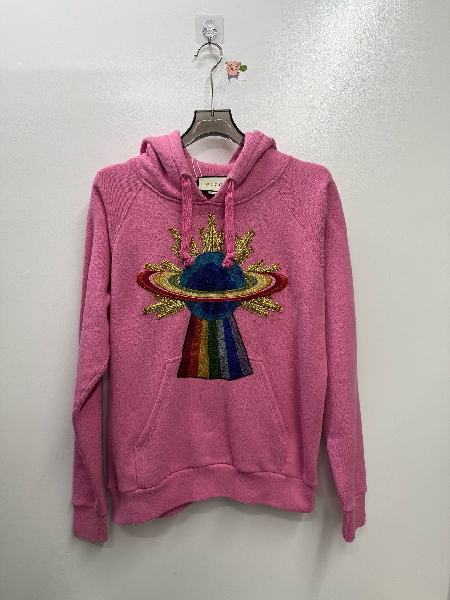 Gucci Gucci Embroidered Pink Hoodie S Women Size S / US 4 / IT 40 - 1 Thumbnail