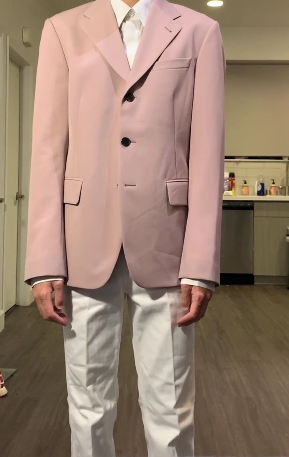Dries Van Noten Dries Van Noten Pink Wool Blazer Jacket Size 48S - 7 Thumbnail