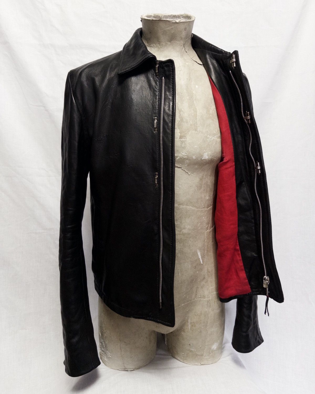 Handmade Full grain leather lamb jacket+sterling silver Size US M / EU 48-50 / 2 - 4 Thumbnail