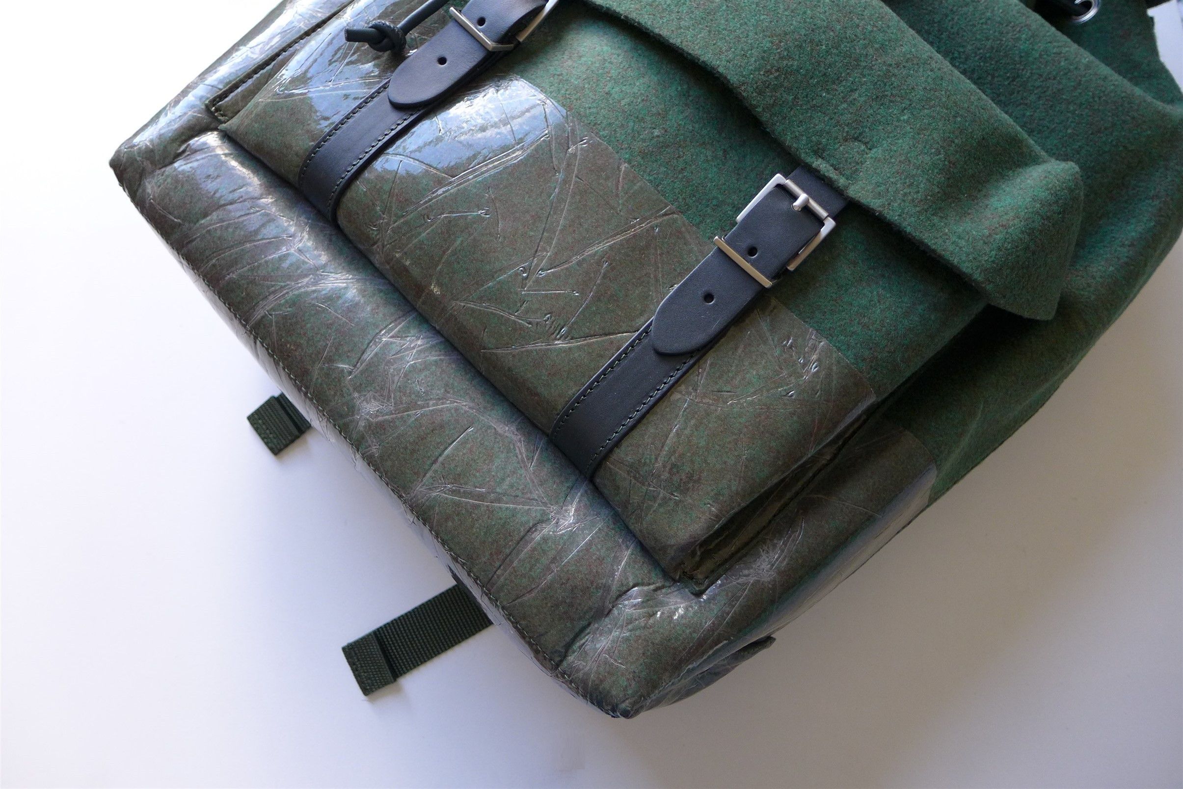 Maison Margiela Margiela FW21 Backpack - Green Felt & Calf Leather Size ONE SIZE - 7 Thumbnail